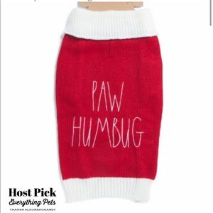 🎉 HP 🎉 🆕 Rae Dunn PAW HUMBUG Holiday Dog Sweater
